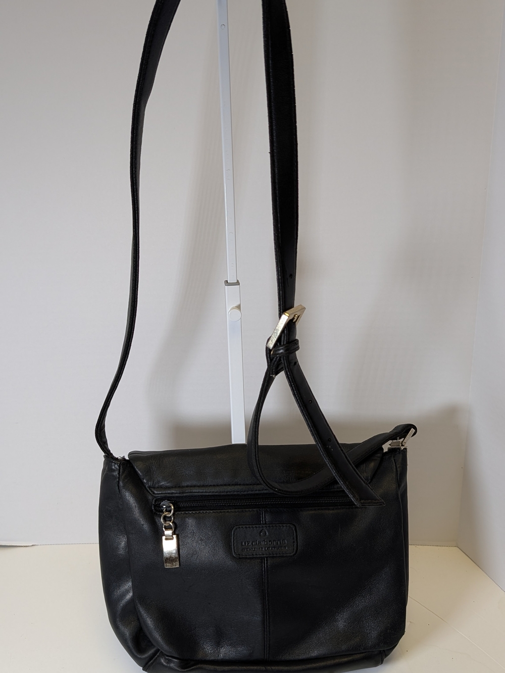 Liz Claiborne Black Crossbody Shoulder Bag with Front Zip